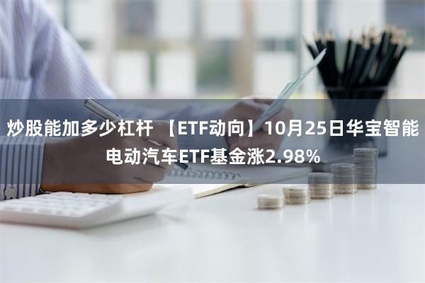 炒股能加多少杠杆 【ETF动向】10月25日华宝智能电动汽车ETF基金涨2.98%